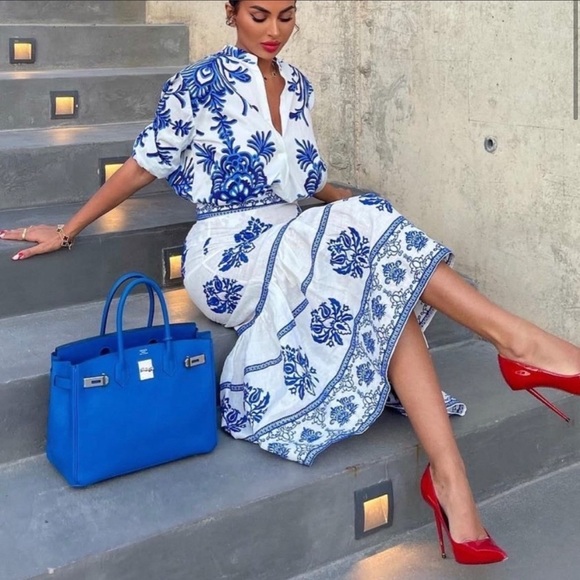 ZARA VIRAL EMBROIDERED SKIRT - Picture 4 of 15